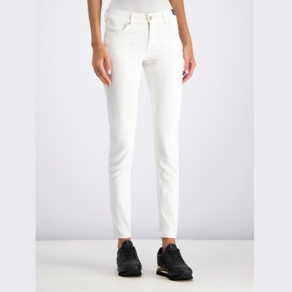Versace Jeans Collection Denim - Versace Jeans White Gold Foil Pocket Skinny Fit 26